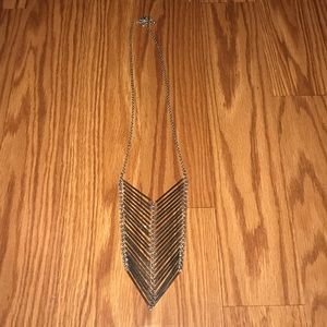 Silver rodded necklace